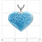 Premium Collection Larimar Heart Pendant -Large (#LMB-Heart420) - ruler