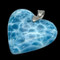 Premium Collection Larimar Heart Pendant -Large (#LMB-H310) - left