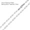 2.8mm rhodium plated sterling silver Paperclip chain