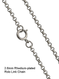 2.6mm rhodium-plated Rolo chain