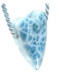 Carved Larimar Heart Necklace (MS140) - right