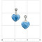 Premier Collection Larimar Heart Post Earrings (LMB-E-Heart-Post) - ruler