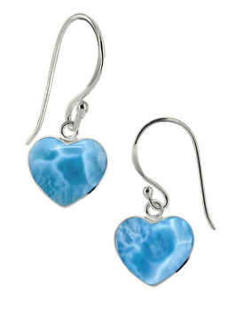 Premier Collection Larimar Heart Hook Earrings - example