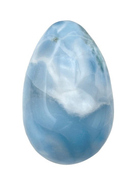 Carved Larimar Egg (#742)