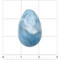 Carved Larimar Egg (#742) - back