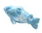  Carved Larimar Dolphin (#934) - 3/4 view, from tail