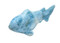  Carved Larimar Dolphin (#934) - 3/4 view, from head