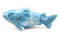  Carved Larimar Dolphin (#934)  - "front" side