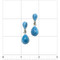 Premier Collection Larimar Double Teardrop Post Earrings - ruler