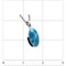 Premier Collection Oval Larimar Pendant - Small (#LMB-103) - ruler