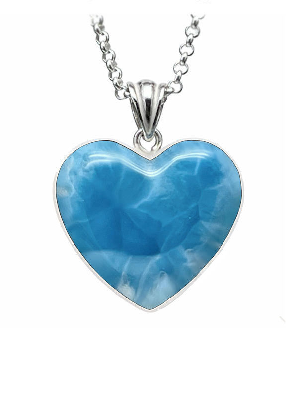 Premier Collection Larimar Heart Pendant - Medium (LMB-H222)