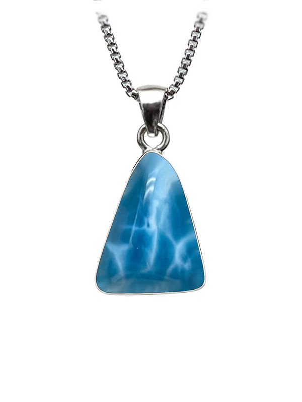 Premier Collection Freeform Larimar Pendant - Small (#LMB-088)