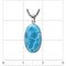 Premier Collection Oval Larimar Pendant - Medium/Large (#LMB-OV224) - ruler