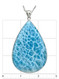 Museum Quality Premier Collection Teardrop Larimar Pendant - Very Large (#LMB-792) - ruler