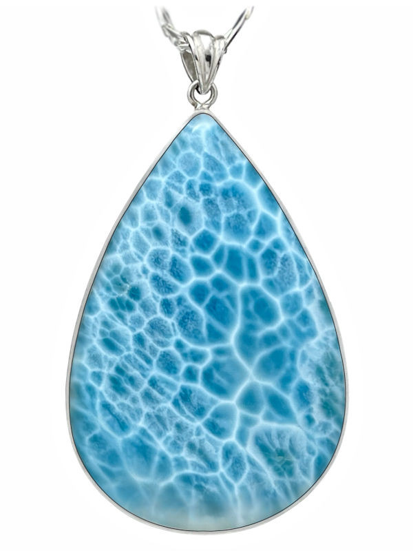 Museum Quality Premier Collection Teardrop Larimar Pendant - Very Large (#LMB-792)