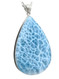 Museum Quality Premier Collection Teardrop Larimar Pendant - Very Large (#LMB-792) - right