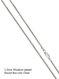 Rhodium-Plated Sterling Silver 1.5mm ROUND BOX Chain - 18"