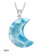 Premier Collection Crescent Larimar Pendant - Medium/Large (#LMB-215)