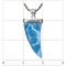 Premier Collection Shark Tooth Larimar Pendant - Large (#LMB-213) - ruler