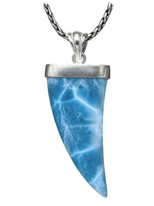 Premier Collection Shark Tooth Larimar Pendant - Large (#LMB-213)