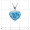 Premier Collection Double-Sided Larimar Heart Pendant -Medium (#LMB-H166) - ruler