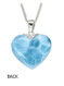 Premier Collection Double-Sided Larimar Heart Pendant -Medium (#LMB-H166) - back