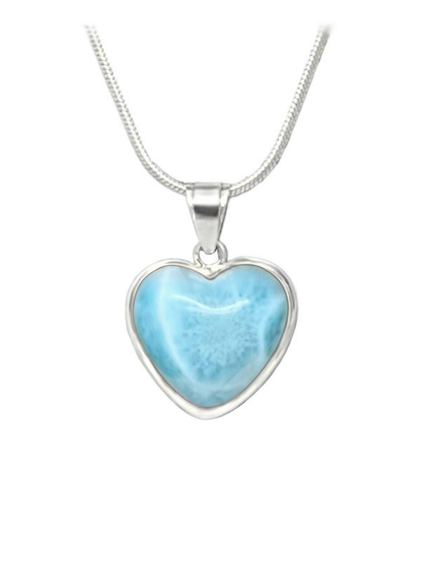 Larimar Heart Necklace - Small (LF086)