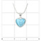 Larimar Heart Necklace - Small (LF086) - ruler