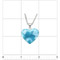 Premier Collection Double-Sided Larimar Heart Pendant -Small (#LMB-H075) - ruler