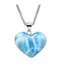 Premier Collection Double-Sided Larimar Heart Pendant -Small (#LMB-H076)