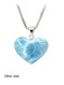 Premier Collection Double-Sided Larimar Heart Pendant -Small (#LMB-H076) - other side