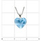 Premier Collection Double-Sided Larimar Heart Pendant -Small (#LMB-H077) - ruler