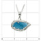 Freeform Teardrop Larimar Pendant - Medium (PLC-182) - ruler