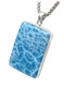 Museum Quality Premier Collection Rectangular Larimar Pendant - Large (#LMB-349R) - left