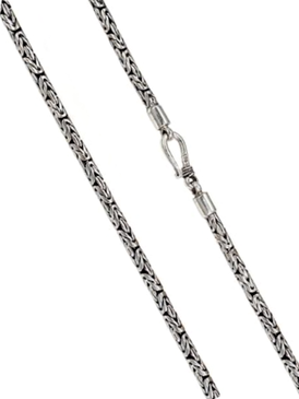 Oxidized Sterling Silver 3.5mm Byzantine Chain - 20"