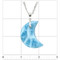 Premier Collection Double-Sided Crescent Larimar Pendant - Medium (#LMB-145) - ruler