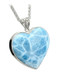 Premier Collection Larimar Butterfly Heart Pendant - Large (LMB-332) - right