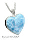 Premier Collection Larimar Butterfly Heart Pendant - Large (LMB-332) - do you see the butterfly?