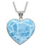 Premier Collection Larimar Butterfly Heart Pendant - Large (LMB-332)