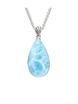 Double-Sided Larimar Teardrop Necklace -Small (#MS-TD3DBL) - thumbnail