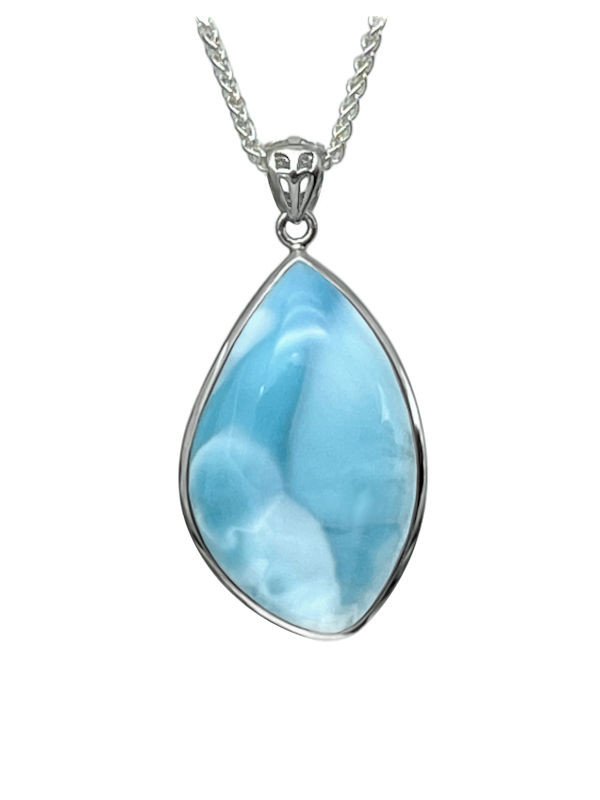 Pretty Freeform Larimar Pendant - Medium (#MS-123FF)