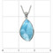 Pretty Freeform Larimar Pendant - Medium (#MS-123FF) - ruler