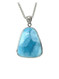 Triangular Freeform Larimar Pendant - Medium (#MS-124FF)