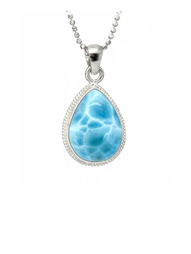 Premier Collection Teardrop Larimar Pendant - Small (#LMB-087TD)