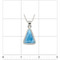 Premier Collection Triangular Larimar Pendant - Small (#LMB-080T) - ruler