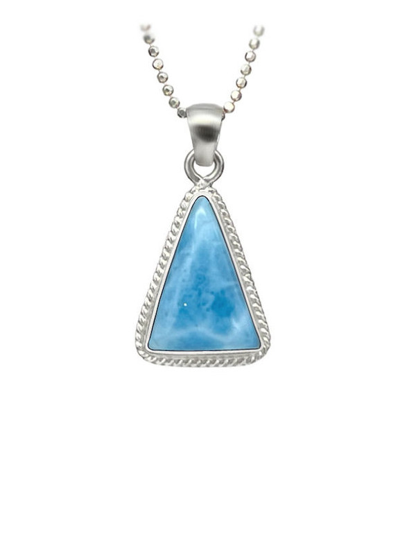 Premier Collection Triangular Larimar Pendant - Small (#LMB-080T)