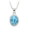 Premier Collection Oval Larimar Pendant - Small (#LMB-086)