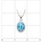 Premier Collection Oval Larimar Pendant - Small (#LMB-086) - ruler