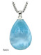 Premier Collection Double-Sided Teardrop Larimar Pendant - Large (#LMB-200TD2) - back