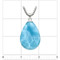 Premier Collection Double-Sided Teardrop Larimar Pendant - Large (#LMB-200TD2) - ruler